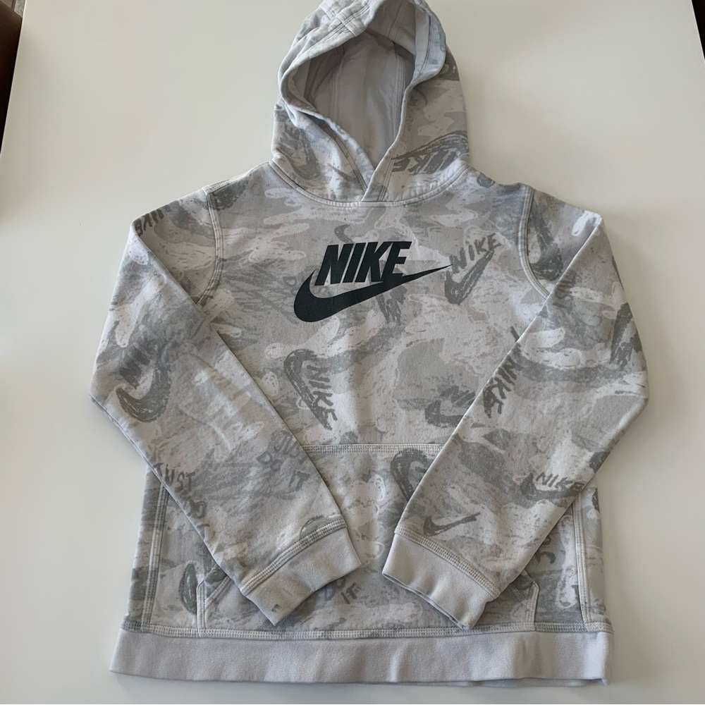 Nike Kids Camouflage Gray Hoodie